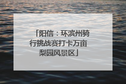 阳信：环滨州骑行挑战赛打卡万亩梨园风景区