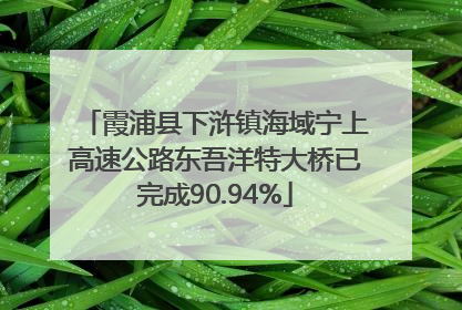 霞浦县下浒镇海域宁上高速公路东吾洋特大桥已完成90.94%