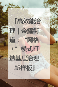高效能治理｜金耀街道：“网格+”模式打造基层治理新样板