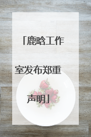 鹿晗工作室发布郑重声明