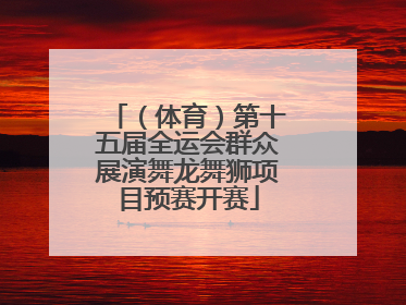 （体育）第十五届全运会群众展演舞龙舞狮项目预赛开赛