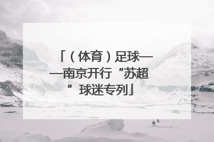 （体育）足球——南京开行“苏超”球迷专列