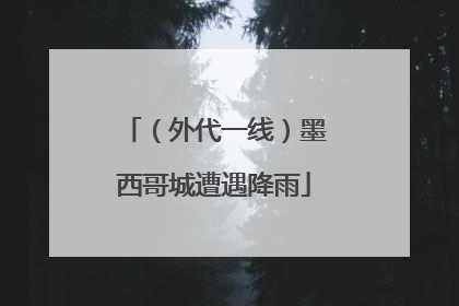（外代一线）墨西哥城遭遇降雨