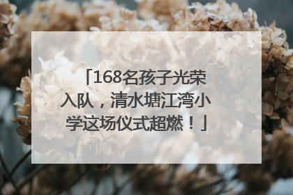 168名孩子光荣入队，清水塘江湾小学这场仪式超燃！