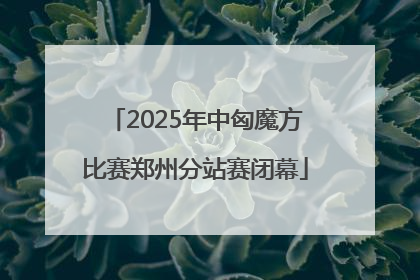 2025年中匈魔方比赛郑州分站赛闭幕