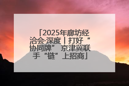 2025年廊坊经洽会·深度丨打好“协同牌” 京津冀联手“链”上招商