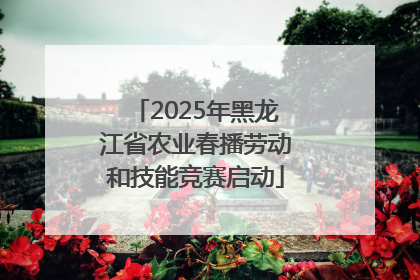 2025年黑龙江省农业春播劳动和技能竞赛启动