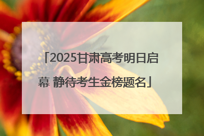 2025甘肃高考明日启幕 静待考生金榜题名