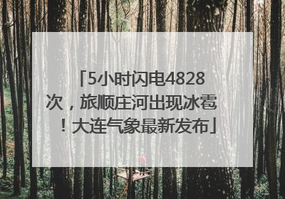 5小时闪电4828次，旅顺庄河出现冰雹！大连气象最新发布