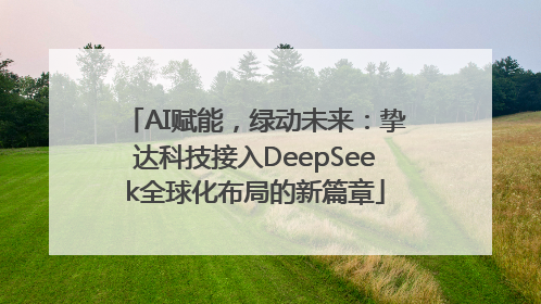 AI赋能，绿动未来：挚达科技接入DeepSeek全球化布局的新篇章